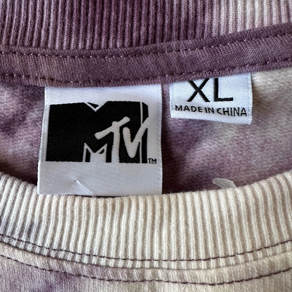 MTV Purple Tie-Dye Long Sleeve Tee - Picture 3 of 8